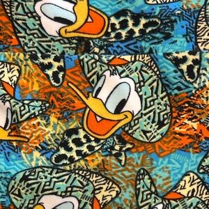 Lularoe Disney collection Donald Duck cowboy hat jungle safari leggings OS